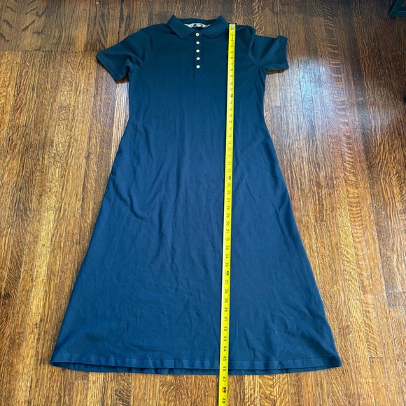 Barbour Women’s 8 Celeste Midi Polo Dress Navy Stretch Cotton Fit & Flare NWT - Picture 13 of 15